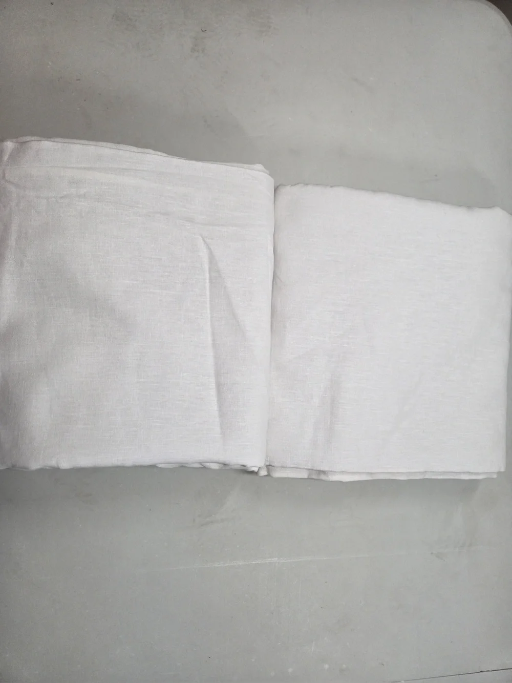 QUINCE Set Of 2 48x96 European Linen True Blackout Curtains Cream 0479
